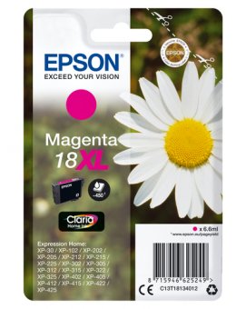 Epson 18XL - 6.6 ml - XL - magenta - original - emballage coque avec alarme radioélectrique - cartouche d'encre - pour Expression Home XP-212, 215, 225, 312, 315, 322, 325, 412, 415, 422, 425 