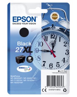 Epson 27XL - 17.7 ml - XL - noir - original - cartouche d'encre - pour WorkForce WF-3620, WF-3640, WF-7110, WF-7210, WF-7610, WF-7620, WF-7710, WF-7715, WF-7720 