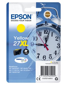 Epson 27XL - 10.4 ml - XL - jaune - original - cartouche d'encre - pour WorkForce WF-3620, WF-3640, WF-7110, WF-7210, WF-7610, WF-7620, WF-7710, WF-7715, WF-7720 