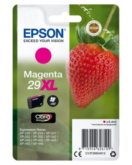 Epson 29XL - 6.4 ml - XL - magenta - original - blister - cartouche d'encre - pour Expression Home XP-245, 247, 255, 257, 332, 342, 345, 352, 355, 435, 442, 445, 452, 455 