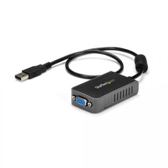 StarTech.com Adaptateur / Convertisseur vidéo USB 2.0 vers VGA HD15 - Carte graphique externe - Mâle / Femelle - 1440x900 - Adaptateur vidéo - Conformité TAA - USB mâle pour HD-15 (VGA) femelle - 7.5 cm - gris - pour P/N: MXT101MM 