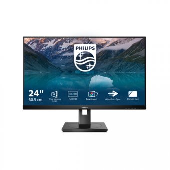 Philips 242S9JML - S Line - écran LED - 24" (23.8" visualisable) - 1920 x 1080 Full HD (1080p) @ 75 Hz - VA - 300 cd/m² - 3000:1 - 4 ms - HDMI, VGA, DisplayPort - haut-parleurs - noir 