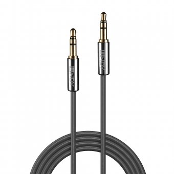 Lindy Câble Audio Jack 3.5mm, Cromo Line, 0.5m 