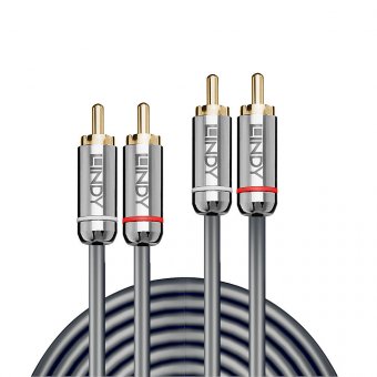 Lindy Câble Audio 2x RCA, Cromo Line, 1m 