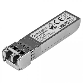 StarTech.com SFP+ à fibre optique 10 Gb compatible Juniper EX-SFP-10GE-SR - Module transmetteur SFP+ (équivalent à : Juniper EX-SFP-10GE-SR) - 10GbE - 10GBase-SR - LC multi-mode - jusqu'à 300 m - 850 nm 