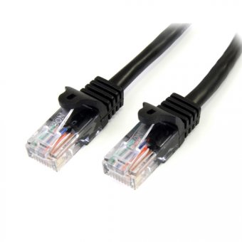 0.5m Black Snagless Cat5e Patch Cable 