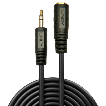 Lindy Câble audio Premium jack stéréo 3,5mm mâle/femelle, 5m 