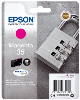 Epson 35 - 9.1 ml - magenta - original - blister - cartouche d'encre - pour WorkForce Pro WF-4720, WF-4720DWF, WF-4725DWF, WF-4730, WF-4730DTWF, WF-4740, WF-4740DTWF 