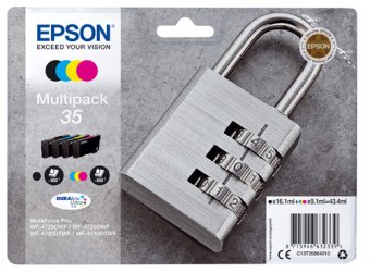 Epson 35 Multipack - Pack de 4 - noir, jaune, cyan, magenta - original - blister - cartouche d'encre - pour WorkForce Pro WF-4720, WF-4720DWF, WF-4725DWF, WF-4730, WF-4730DTWF, WF-4740, WF-4740DTWF 