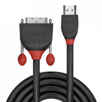 Lindy Câble HDMI vers DVI-D, Black Line, 0.5m 