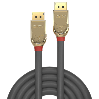 Lindy Câble DisplayPort 1.4, Gold Line, 0.5m 