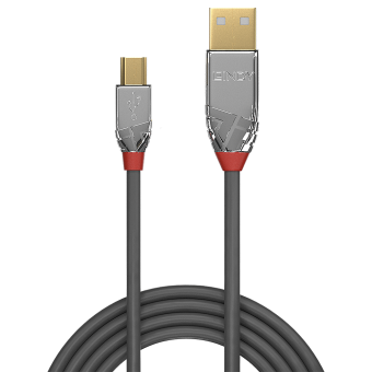 Lindy Câble USB 2.0 Type A vers Mini-B, Cromo Line, 0.5m 