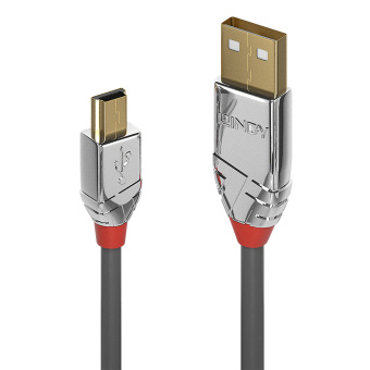 Lindy Câble USB 2.0 Type A vers Mini-B, Cromo Line, 1m 
