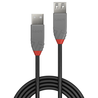 Lindy Rallonge USB 2.0 type A, Anthra Line, 5m 