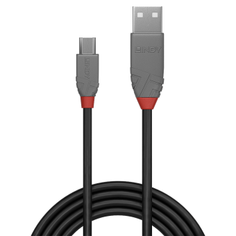 Lindy Câble USB 2.0 type A vers Micro-B, Anthra Line, 1m 