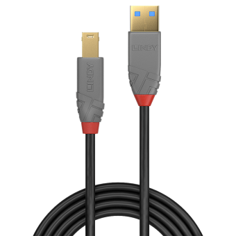 Lindy Câble USB 3.2 Type A vers B, 5Gbit/s, Anthra Line, 0.5m 