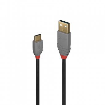Lindy Câble USB 2.0 Type C vers A, Anthra Line, 0.5m 