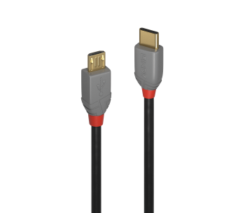 Lindy Câble USB 2.0 Type C vers Micro-B, Anthra Line, 1m 