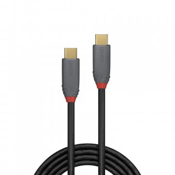 Lindy Câble USB 3.2 type C vers C, 20Gbit/s, 5A, PD, Anthra Line, 1m 