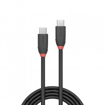 Lindy Câble USB 3.2 Type C 3A, 20Gbit/s, Black Line, 0.5m 