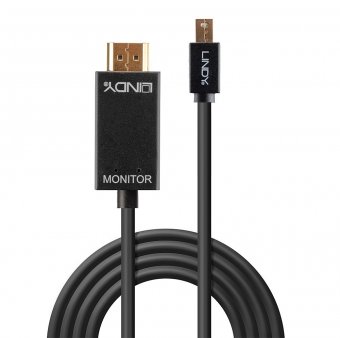 Lindy Câble adaptateur 1m Mini Display Port vers HDMI 4K30Hz - disponible 24 / 48h 
