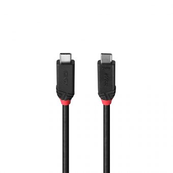 Lindy Câble USB4 Type C, 40Gbit/s, 240W PD, Black Line, 0.5m 