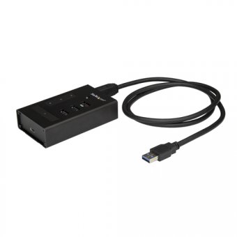 StarTech.com Hub USB 3.0 à 4 ports en métal - Concentrateur USB A vers 3x USB A et 1x USB-C -Montable (HB30A3A1CST) - Concentrateur (hub) - 3 x SuperSpeed USB 3.0 + 1 x USB-C - de bureau - pour P/N: SVA12M2NEUA, SVA12M5NA 
