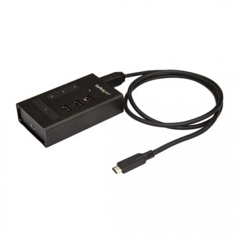 StarTech.com Hub USB-C à 4 ports en métal - Concentrateur USB-C vers 3x USB A et 1x USB-C - USB 3.0 - Montable - Concentrateur (hub) - 3 x SuperSpeed USB 3.0 + 1 x USB-C - de bureau - pour P/N: SVA12M2NEUA, SVA12M5NA 