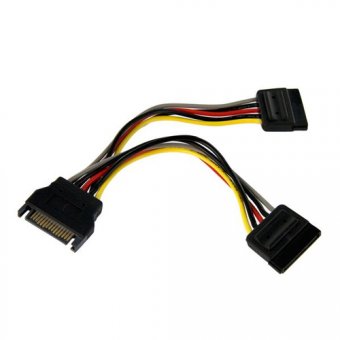 StarTech.com Adaptateur de câble répartiteur d'alimentation en Y SATA 15 cm - M/F - Répartiteur d'alimentation - alimentation SATA (M) pour alimentation SATA (F) - 15.2 cm - pour P/N: BRACKET125PT, BRACKET125PTP, BRACKET425F, PEXUSB311AC3, S251BU31REM, SA 