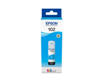 Epson 102 - 70 ml - cyan - original - réservoir d'encre - pour EcoTank ET-15000, 2750, 2751, 2756, 2850, 2851, 2856, 3850, 4750, 4850, 4856 