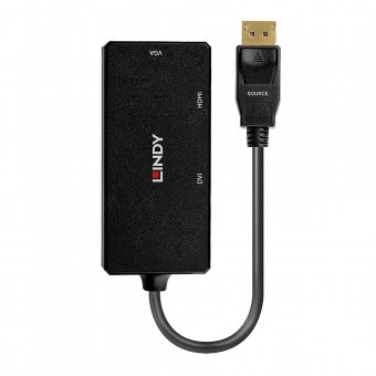 Lindy Convertisseur DisplayPort 1.4 vers HDMI 18G, DVI & VGA 