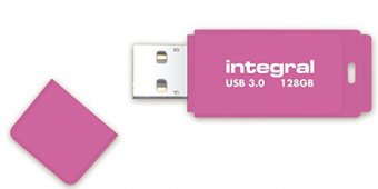 Integral Neon - Clé USB - 128 Go - USB 3.0 - rose 