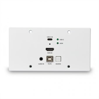 Lindy Plaque murale EU extender HDBaseT Cat.6 KVM HDMI 4K60 & Type C, 150m, émetteur 