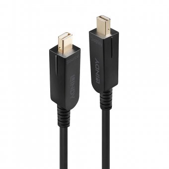 Lindy Câble Mini DisplayPort 1.4 Hybride Fibre Optique, connecteurs DP fournis, 100m 