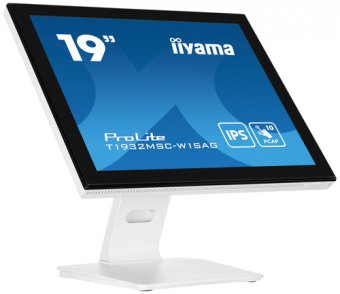 iiyama ProLite T1932MSC-W1SAG - Écran LCD - 19" - écran tactile - 1280 x 1024 - IPS - 250 cd/m² - 1000:1 - 14 ms - HDMI, VGA, DisplayPort - haut-parleurs - blanc mat 