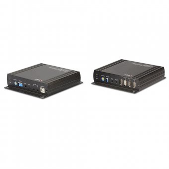 Lindy Extender KVM Cat.6 DVI-D, USB 2.0, Audio & RS232, 140m 