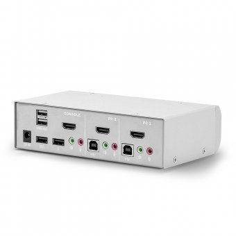 Lindy Switch KVM HDMI 4K60, USB 2.0 & audio, 2 ports 