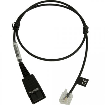 Jabra - Câble pour casque micro - Déconnexion rapide pour RJ-45 - 50 cm - pour BIZ 2300, 2400, Siemens OpenStage 30, 40, 40T, 60, 80, 80T 