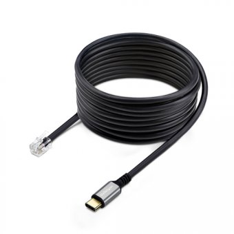 StarTech.com USB-C to RJ9 Adapter for Office Phone Handset or Wired/Wireless Headset, Use Existing Landline Hardware, 6ft/1.8m, For Laptop/Desktop Computer/Mobile - Prise de casque micro - USB-C mâle pour RJ-9 mâle - 1.8 m - noir - alimenté par le bus 