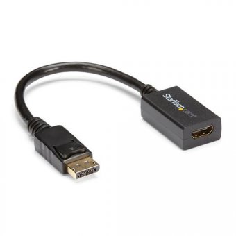 Startech Adaptateur vidéo DisplayPort vers HDMI - Convertisseur DP vers HDMI - Mâle / Femelle - 1920x1200 / 1080p - Noir - Adaptateur vidéo - DisplayPort mâle pour HDMI femelle - 26.5 cm - pour P/N: DK30CH2DEP, DK30CH2DEPUE, DK30CHDDPPD, DK30CHDPPDUE, MST 