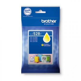 Brother LC528Y - Jaune - original - pack d'oreillers - cartouche d'encre - pour Brother MFC-J6760DW, MFC-J6960DW, MFC-J6975DW, MFC-J6977DW 