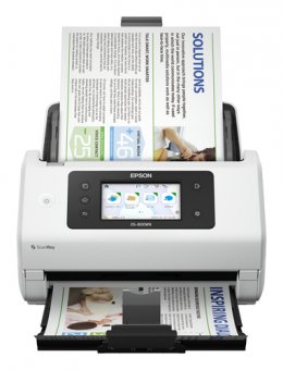 Epson WorkForce DS-800WN - Scanner de documents - Recto-verso - A4/Legal - 600 dpi x 600 dpi - jusqu'à 50 ppm (mono) / jusqu'à 50 ppm (couleur) - Chargeur automatique de documents (100 feuilles) - jusqu'à 8000 pages par jour - USB 3.2 Gen 1x1, Gigabit LAN 