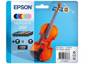 Epson 250 Multipack - Pack de 6 - noir, jaune, cyan, magenta, cyan clair, magenta clair - original - blister - cartouche d'encre - pour P/N: C11CL95402 