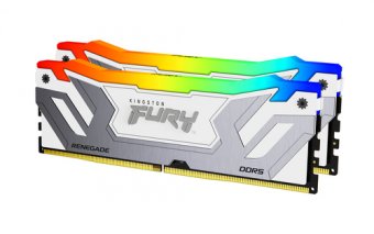 Kingston FURY Renegade RGB - DDR5 - kit - 48 Go: 2 x 24 Go - DIMM 288 broches - 4200 MT/s / PC5-67200 - CL40 - 1.45 V - mémoire sans tampon - on-die ECC - blanc et argent 