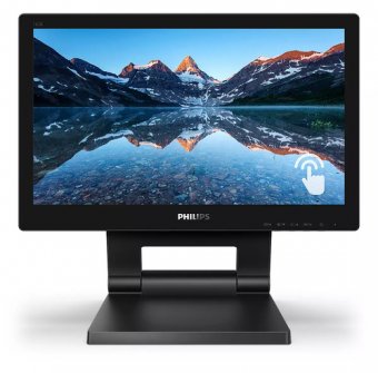Philips B Line 162B9T - Écran LED - 16" (15.6" visualisable) - écran tactile - 1366 x 768 @ 60 Hz - TN - 220 cd/m² - 500:1 - 4 ms - HDMI, DVI, DisplayPort, VGA - haut-parleurs - texture noire 