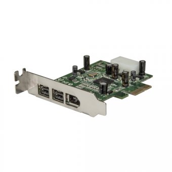 StarTech.com Carte adaptateur PCI Express vers 3 ports FireWire - Faible encombrement - 800 et 400 (PEX1394B3LP) - Adaptateur FireWire - PCI Express x1 profil bas - FireWire 800 - 2 ports + 1 x FireWire 