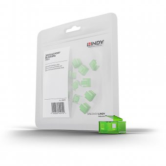 Lindy Bloqueurs de port RJ-45 (sans clé) - Pack de 20, Vert 