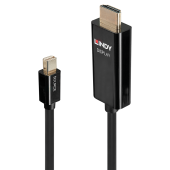 Lindy Câble actif Mini DisplayPort vers HDMI, 0.5m 