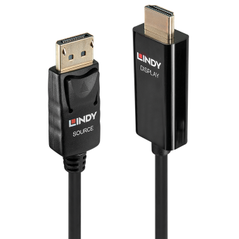 Lindy Câble actif DisplayPort vers HDMI, 0.5m 