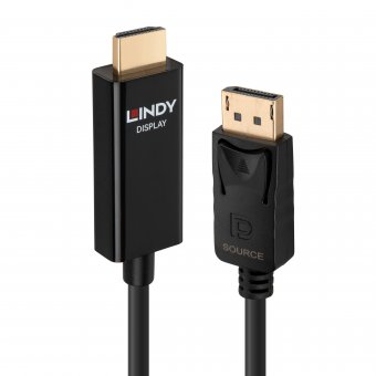 Lindy Câble adaptateur DisplayPort vers HDMI 4K60Hz avec HDR, 2m - disponible 24 / 48h 